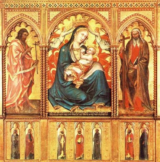 Taddeo di Bartolo Virgin and Child with St John the Baptist and St Andrew Germany oil painting art